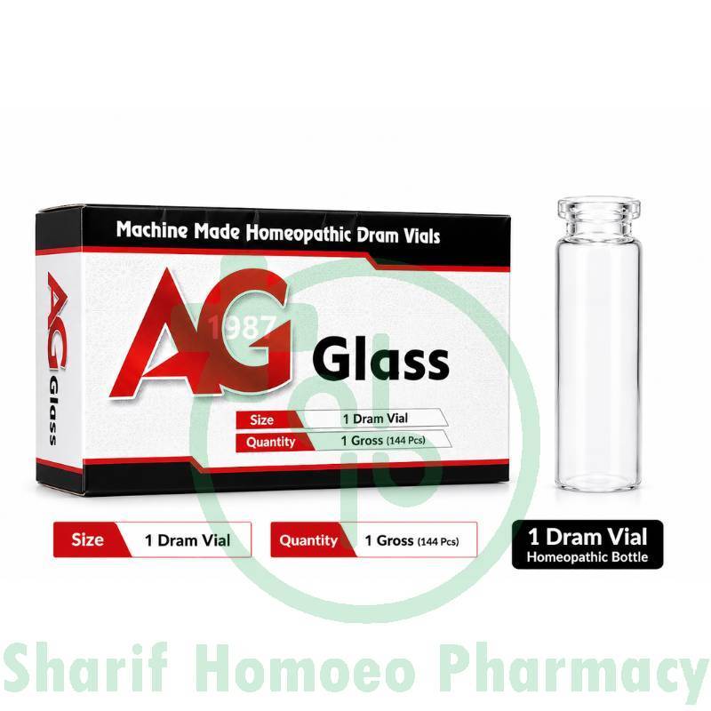 1 Dram (5ml) Homeo Glass Vial - 144pcs Box